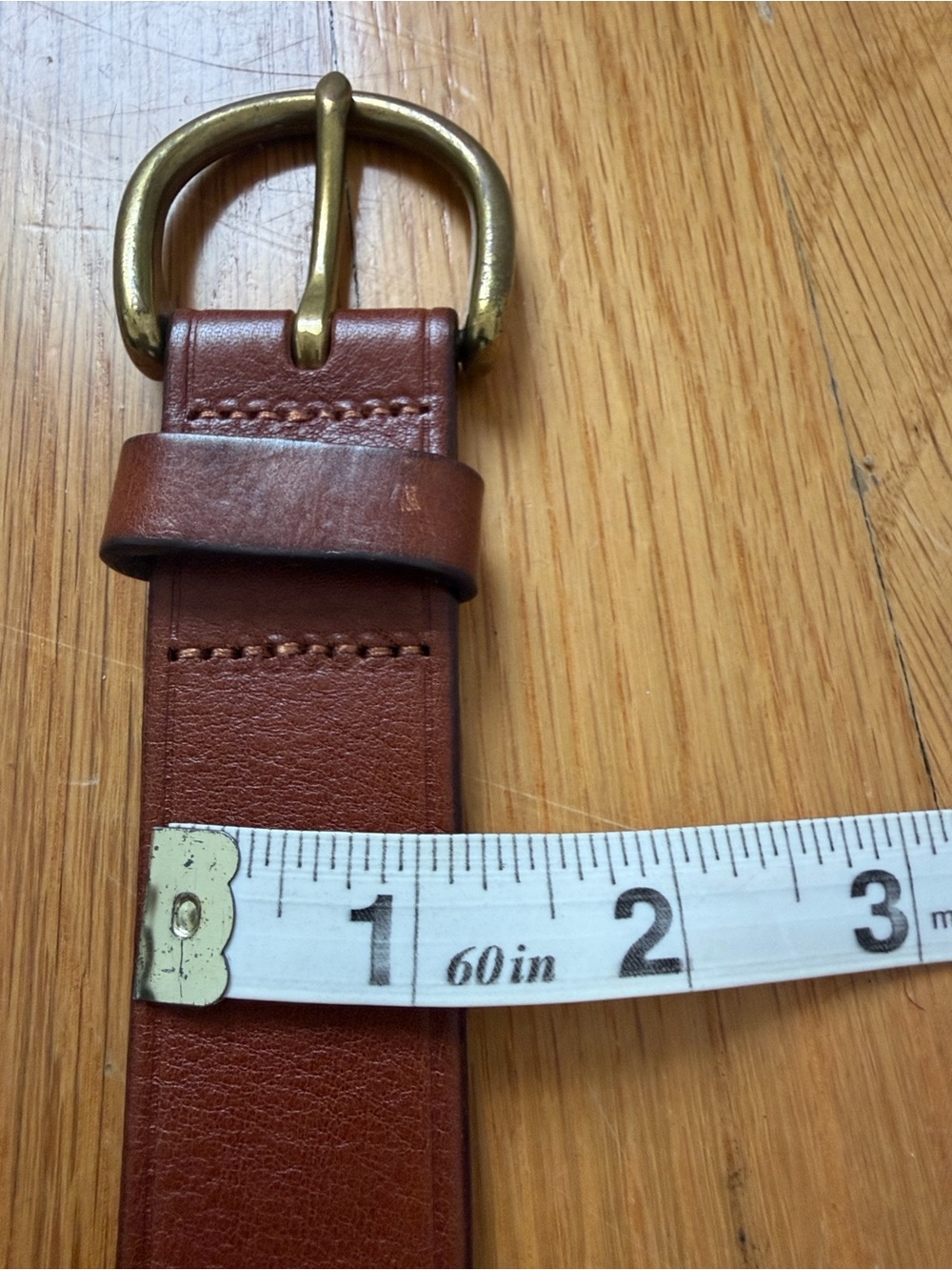 Madewell Genuine Leather Belt with Brass Buckle - Picture 7 of 8